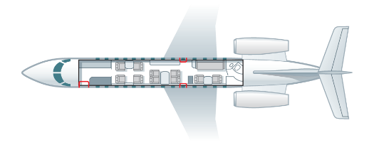 Схема салона Legacy 600