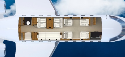 Схема салона Gulfstream G280