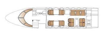 Схема салона Challenger 604