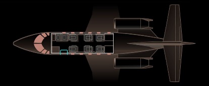 Схема салона Cessna Citation XLS+